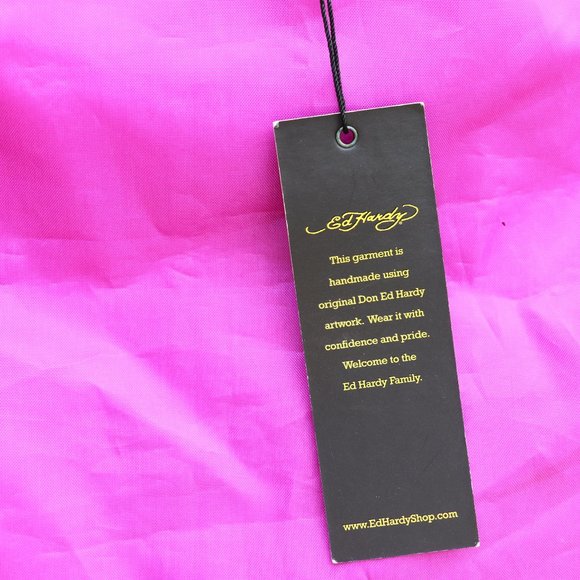 3/$28 SALE Ed Hardy - Lightweight Drawstring Nylon Bag - Picture 4 of 5